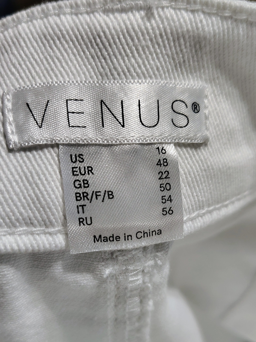 VENUS White Flare Jeans - High Waist Wide Leg Clean Luxury Plus Size 16 - Picture 2 of 7